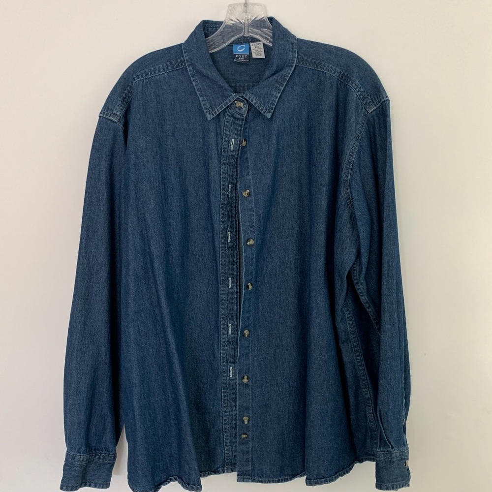 Long Sleeve denim shirt.
